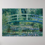 Claude Monet - Water Lilies and Japanese Bridge Poster<br><div class="desc">Water Lilies and Japanese Bridge by Claude Monet, 1899. Claude Monet was a founder of French Impressionist painting, and the most consistent and prolific practitioner of the movement's philosophy of expressing one's perceptions before nature, especially as applied to plein-air landscape painting. The term "Impressionism" is derived from the title of...</div>