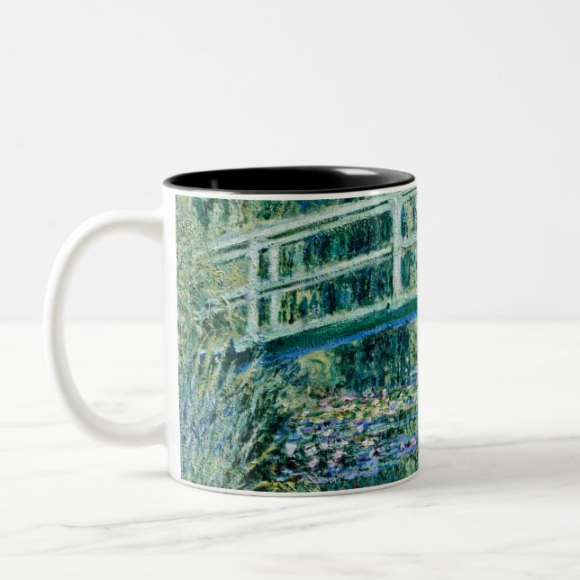 Claude Monet - Water Lilies And Japanese Bridge Two-Tone Coffee Mug (Left)