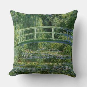 Claude Monet, Water Lilies and the Japanese Bridge Throw Pillow