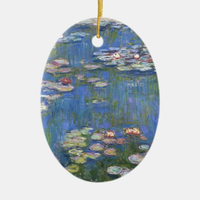 Claude Monet // Water Lilies Ceramic Ornament (Front)