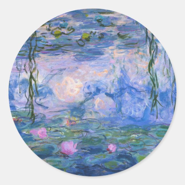 Claude Monet - Water Lilies Classic Round Sticker (Front)