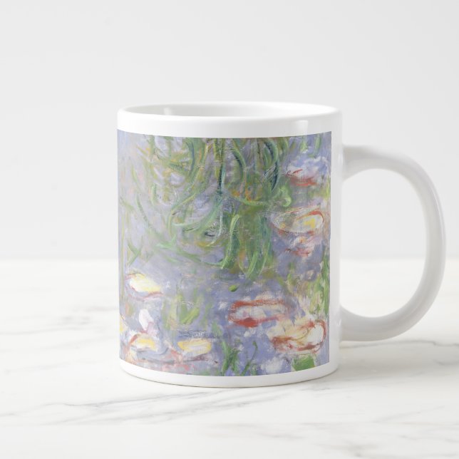 Claude Monet | Water-Lilies, Cluster of Grass Large Coffee Mug (Right)