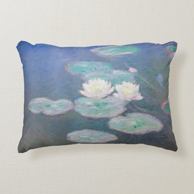 Claude Monet - Water Lilies, Evening Effect Accent Pillow (Front)