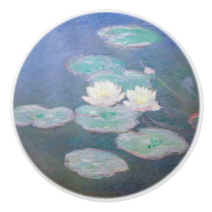 Claude Monet - Water Lilies, Evening Effect Ceramic Knob
