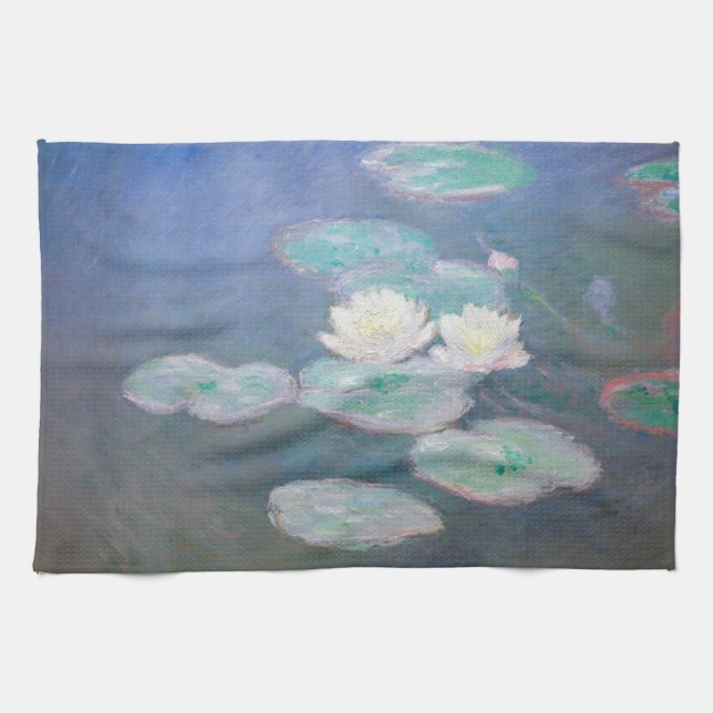 Claude Monet - Water Lilies, Evening Effect Kitchen Towel (Horizontal)