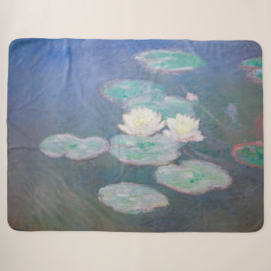 Claude Monet - Water Lilies, Evening Effect Sherpa Blanket