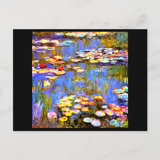 Claude Monet Water Lilies, Fine Art, Postcard (Front)