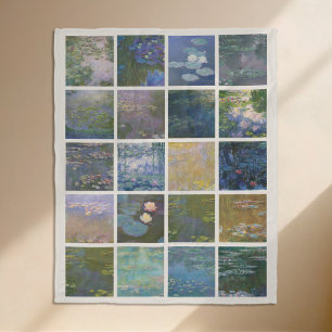 Claude Monet Water Lilies Fleece Blanket