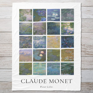Claude Monet Water Lilies Fleece Blanket