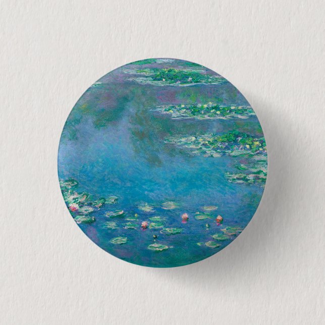 Claude Monet. Water Lilies. French impressionism 1 Inch Round Button (Front)