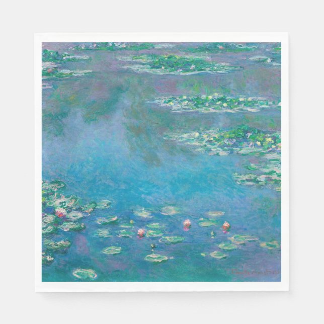 Claude Monet. Water Lilies. French impressionism Napkin (Front)