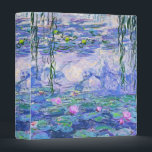 Claude Monet Water Lilies French Impressionist Art Binder<br><div class="desc">Claude Monet Water Lilies French Impressionist Art
Water Lilies (or Nympheas ) is a series of approximately 250 oil paintings by French Impressionist Claude Monet. The paintings depict Monet's flower garden at Giverny.</div>