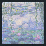 Claude Monet Water Lilies French Impressionist Art Stone Coaster<br><div class="desc">Claude Monet Water Lilies French Impressionist Art
Water Lilies (or Nympheas ) is a series of approximately 250 oil paintings by French Impressionist Claude Monet. The paintings depict Monet's flower garden at Giverny.</div>