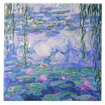 Claude Monet Water Lilies French Impressionist Art Tile<br><div class="desc">Claude Monet Water Lilies French Impressionist Art
Water Lilies (or Nympheas ) is a series of approximately 250 oil paintings by French Impressionist Claude Monet. The paintings depict Monet's flower garden at Giverny.</div>