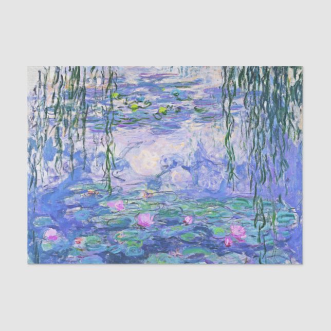 Claude Monet Water Lilies French Impressionist Art Tissue Paper (Front)