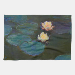 Claude Monet Water Lilies Impressionist Oil Art Kitchen Towel