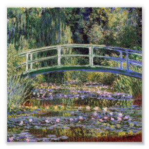 Claude Monet,water lilies,japanese bridge,garden, Photo Print