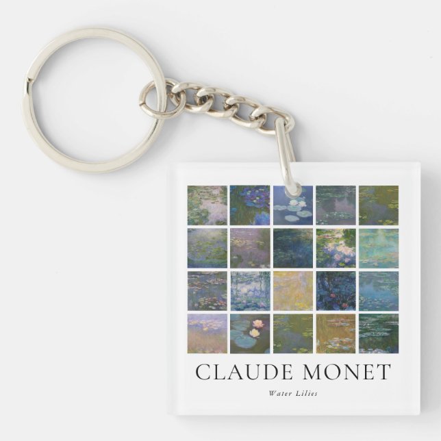 Claude Monet Water Lilies Keychain (Front)