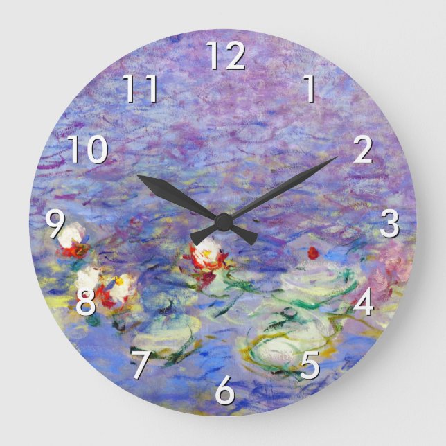 Claude Monet - Water Lilies Large Clock (Front)