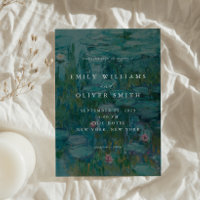 Claude Monet Water Lilies Minimalist Wedding