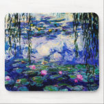 Claude Monet-Water-Lilies Mouse Pad<br><div class="desc">Water-Lilies is a wonderful famous landscape painting made by Claude Monet (1840 - 1926) in 1916.Its tones of blue, green and purple makes it a wonderful mouse pad for real fine art lovers.</div>
