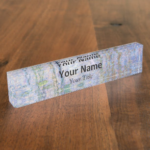Claude Monet - Water Lilies Nameplate