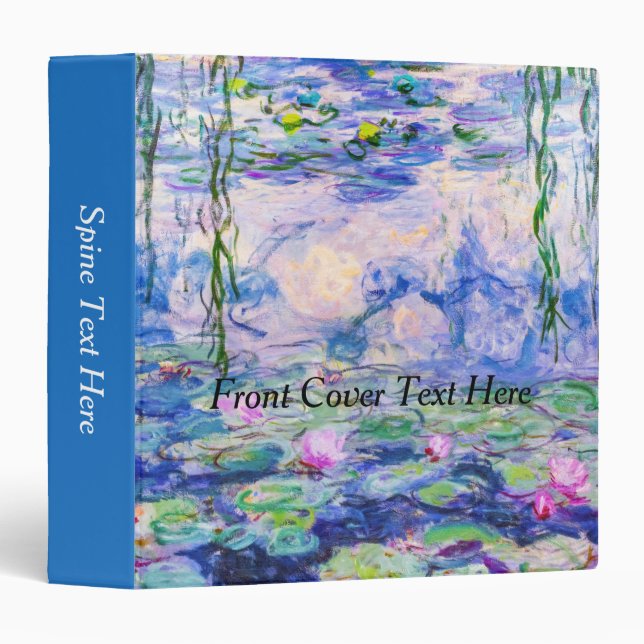 Claude Monet - Water Lilies / Nympheas 1919 Binder (Front/Spine)