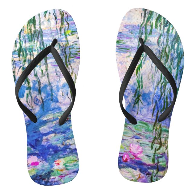 Claude Monet - Water Lilies / Nympheas 1919 Flip Flops (Footbed)