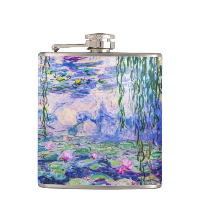 Claude Monet - Water Lilies / Nympheas 1919 Hip Flask (Front)