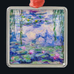 Claude Monet - Water Lilies / Nympheas 1919 Metal Ornament<br><div class="desc">Water Lilies / Nympheas (W.1852) - Claude Monet,  Oil on Canvas,  1916-1919</div>