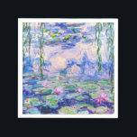 Claude Monet - Water Lilies / Nympheas 1919 Napkin<br><div class="desc">Water Lilies / Nympheas (W.1852) - Claude Monet, Oil on Canvas, 1916-1919</div>