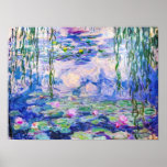 Claude Monet - Water Lilies / Nympheas 1919 Poster<br><div class="desc">Water Lilies / Nympheas (W.1852) - Claude Monet,  Oil on Canvas,  1916-1919</div>