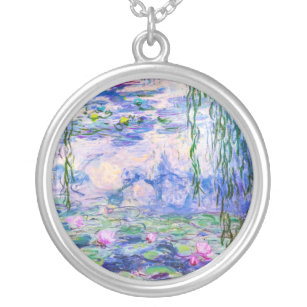 Claude Monet - Water Lilies / Nympheas 1919 Silver Plated Necklace