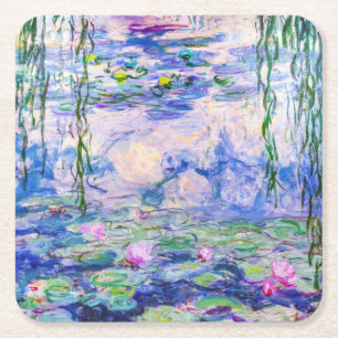 Claude Monet - Water Lilies / Nympheas 1919 Square Paper Coaster
