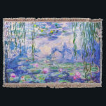 Claude Monet - Water Lilies / Nympheas 1919 Throw Blanket<br><div class="desc">Water Lilies / Nympheas (W.1852) - Claude Monet,  Oil on Canvas,  1916-1919</div>