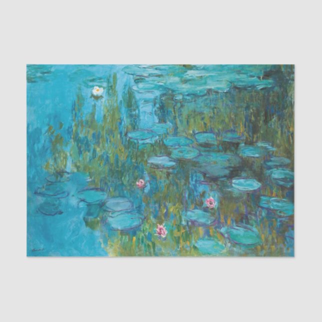 Claude Monet Water Lilies Nymphéas GalleryHD Art Tissue Paper (Front)