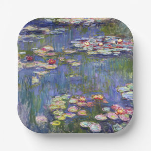 Claude Monet - Water Lilies / Nympheas Paper Plate