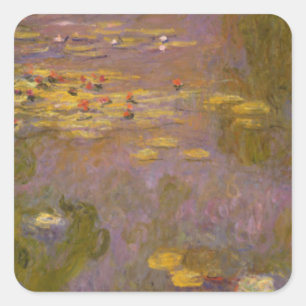 Claude Monet   Water Lilies Nympheas Square Sticker