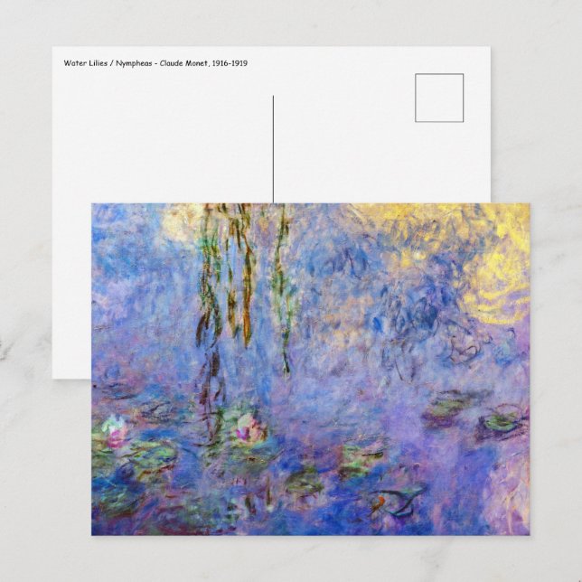 Claude Monet - Water Lilies Postcard (Front/Back)