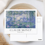 Claude Monet Water Lilies Postcard<br><div class="desc">Postcard featuring Claude Monet Water Lilies vintage floral nature painting.</div>