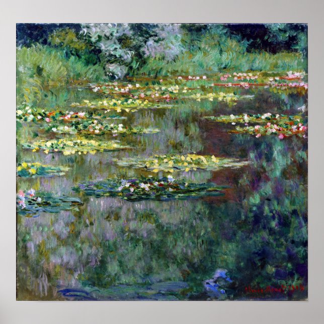 Claude Monet Water Lilies Poster (Front)