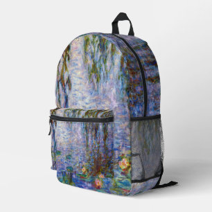 Claude Monet - Water Lilies Printed Backpack