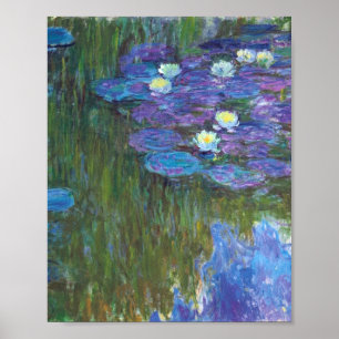 Claude Monet - Water Lilies Purple Poster