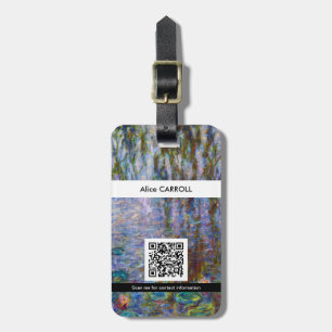 Claude Monet - Water Lilies - QR Code Luggage Tag