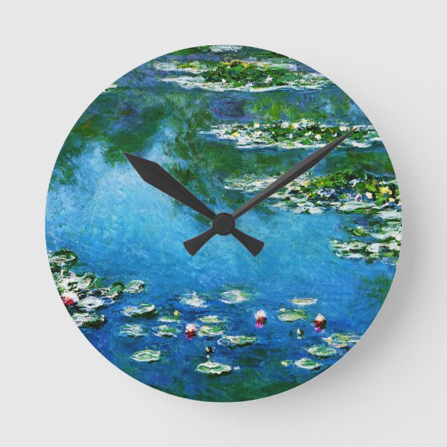 Claude Monet-Water-Lilies Round Clock (Front)