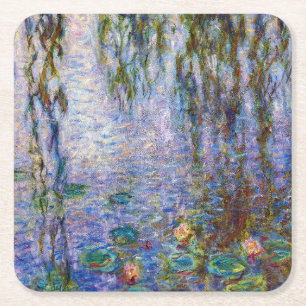 Claude Monet - Water Lilies Square Paper Coaster