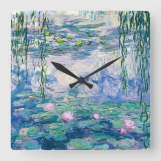 CLAUDE MONET - Water lilies Square Wall Clock