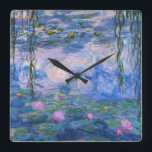 Claude Monet - Water Lilies Square Wall Clock<br><div class="desc">Claude Monet - Water Lilies</div>