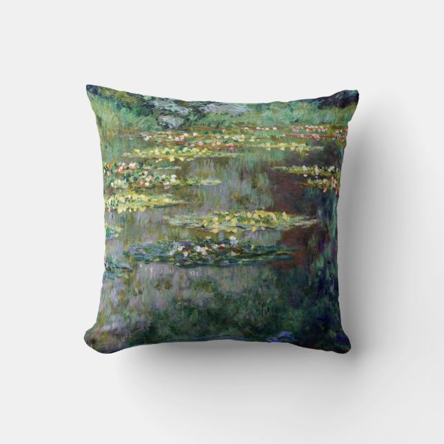 Claude Monet Water Lilies Throw Pillow (Front)