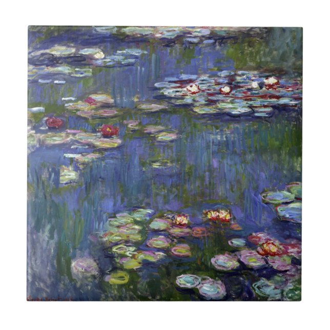 Claude Monet Water Lilies Tile (Front)